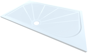 Zuhanytálca négyszögletes SAT Limnew 140x90 cm öntött márvány fehér LIMNEW14090