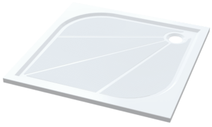Zuhanytálca négyzet SAT Limnew 80x80 cm öntött márvány fehér LIMNEW80Q