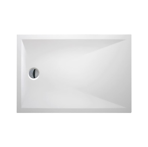Zuhanytálca négyszögletes Roth 100x80 cm öntött márvány fehér MAN SQ 100080 2E