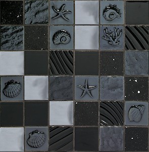Üvegmozaik Mosavit Marina negro 30x30 cm matt/fényes MARINANE