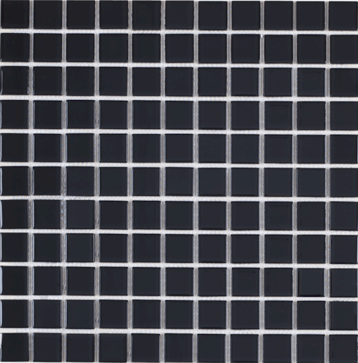 Üvegmozaik Premium Mosaic fekete 30x30 cm fényes MOS25BK