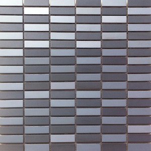 Mozaik fekete színben mérete 29,8x30,4 cm vastagsága 8 mm fényes / matt kivitelezésű felülettel. Téglalap alakú alapelem