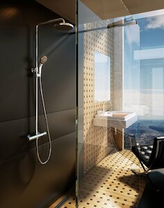 Zuhanyrendszer Ravak Termo termosztatikus csapteleppel króm X070058