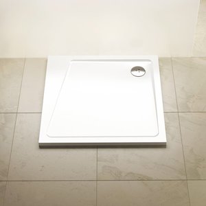 Zuhanytálca öntött márványból fehér színben mérete 100x100 cm. Csomagolás szifon és lábak nélkül.