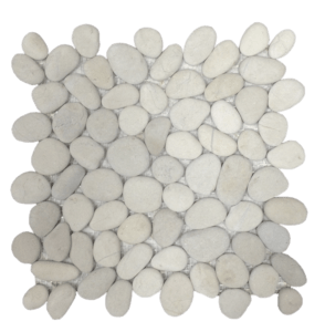 Fagyálló. Kőmozaik fehér színben mérete 30x30 cm vastagsága 8 mm kőutánzatban matt felülettel. Szabálytalan alakú alapelem