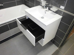 Fürdőszobaszekrény mosdóval Jika Plan 65x62,2x44,1 cm fehér PLAN65ZBI