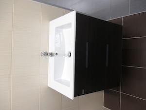 Fürdőszobaszekrény mosdóval Jika Plan 65x62,2x44,1 cm tölgyfa PLAN65ZTD