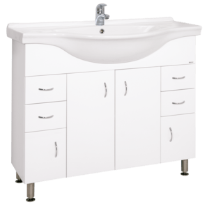 Fürdőszobaszekrény mosdóval Keramia Pro 102x85x55 cm fehér lesk PRO100DV
