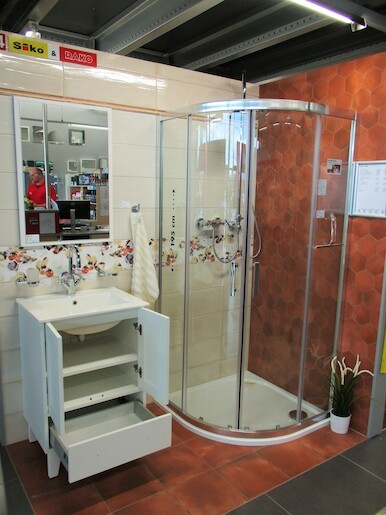 Fürdőszobaszekrény mosdóval Naturel Provence 75x85x46 cm fehér mat PROVENCE75BT