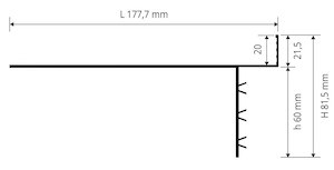 Teraszszegély Progress profil Prosupport profile T, alumínium, elox grey 20/2700 mm, 2 cm-es járólap tappancsaihoz, PSPRPT20ALGF