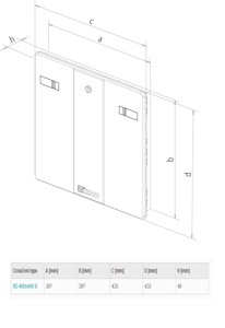 Felülvizsgálati ajtó Haco fehér 40 cm RD4040B