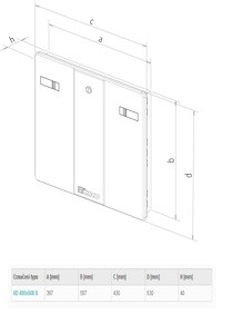 Felülvizsgálati ajtó Haco fehér 60 cm RD4060B