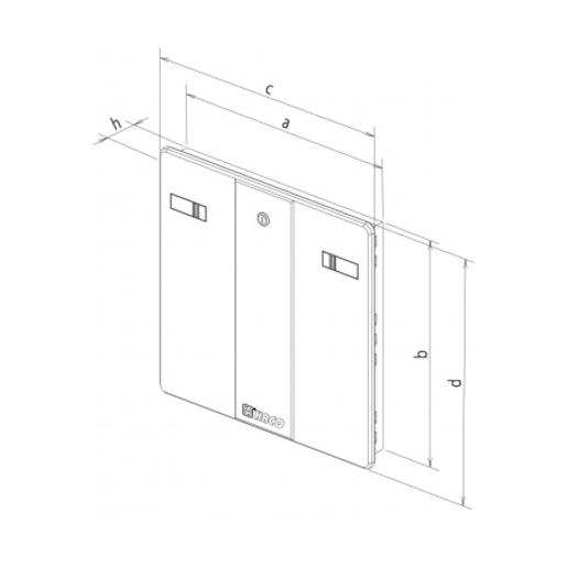 Felülvizsgálati ajtó Haco fehér 60 cm RD6060B