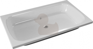 Zuhanytálca négyszögletes Teiko 120x73 cm akrilát fehér RH1200