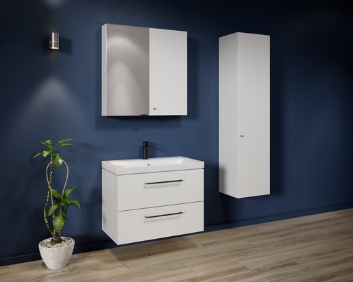 Fürdőszobaszekrény mosdóval Cersanit Medley 50x59x40 cm fehér lesk S801-353-DSM