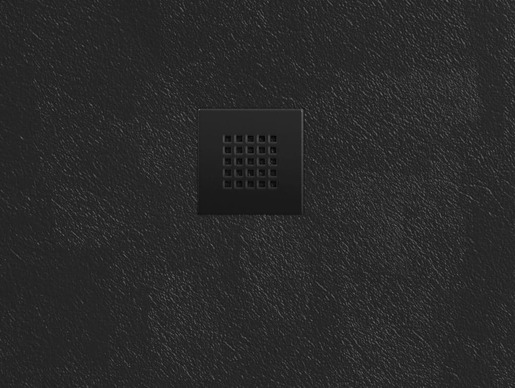 Zuhanytálca négyszögletes SAT Alek 120x80 cm öntött márvány fekete SATALEK12080