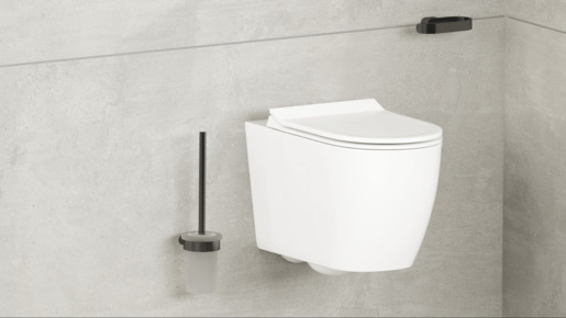 WC kefe SAT Simply R PVD fekete 9,8x11,8 cm SATDSIMR37GM