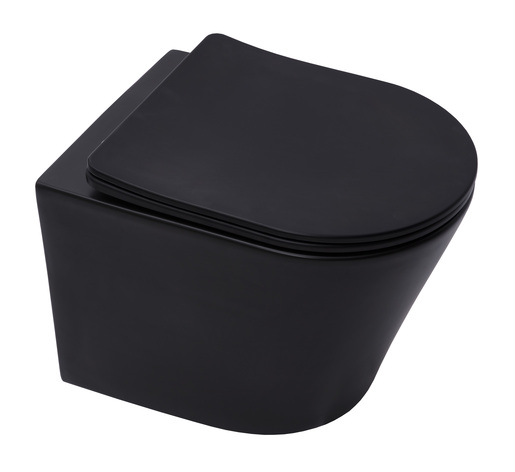 Az Infinitio sorozaton belül olyan pultos mosdókat és WC-ket találhat, amelyek biztosan megragadják a tekintetét, mint például ez az elegáns, fekete színű, lekerekített kialakítású, falra akasztható WC. A csomag része egy softclose ülés. A WC rejtett szerelvénnyel és hátsó hulladékkal rendelkezik, öblítőáramkör nélkül. Öblítési térfogat 2,9/4,5 liter.