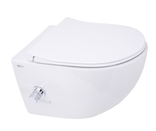Az Infinitio sorozatban olyan pultos mosdókat és WC-ket találhat, amelyek biztosan megragadják a tekintetét, mint például ez az elegáns, lekerekített kialakítású, falra akasztható WC bidé funkcióval. A csomag része egy softclose ülés. A WC rejtett szerelvénnyel és hátsó hulladékkal rendelkezik, öblítőáramkör nélkül. Öblítési térfogat 3/6 liter. A bidé működéséhez nincs szükség elektromos áramra.
