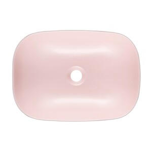 Mosdó lapra SAT Infinitio 45,5x32,5 cm rózsaszín színben matt felülettel túlfolyás nélkül SATINF4532PM