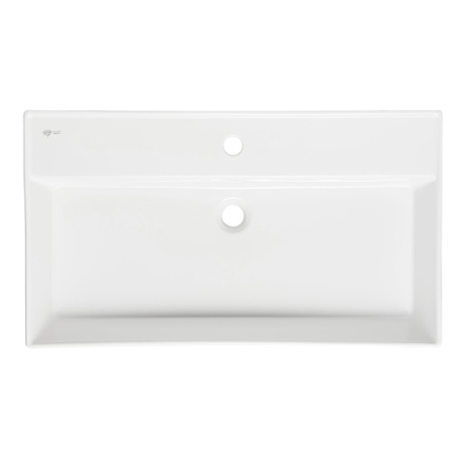 Mosdó SAT Infinitio 80,5x46,5 cm  fehér színben fényes felülettel  középső nyílással SATINF8046