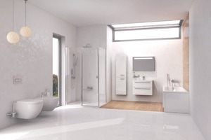 Fürdőszobaszekrény magas Ravak Chrome 39x150x29 cm fehér lesk X000000543