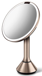 Kozmetikai tükör Simplehuman Dual Touch rozsdamentes acél Rose Gold SHST3053