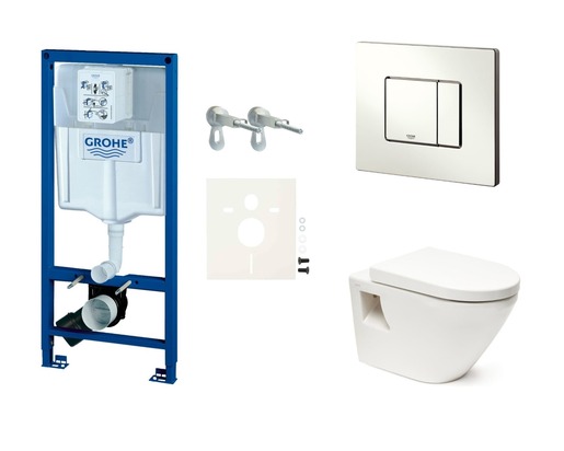Kedvező árú Grohe függő WC készlet könnyű falakhoz / fal előtti beépítés + WC Vitra Integra SIKOGRSINT2S