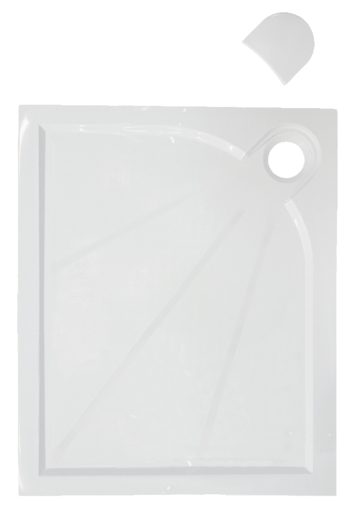 Zuhanytálca négyszögletes SAT 100x80 cm öntött márvány fehér SIKOLIMCC10080
