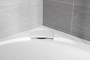 Zuhanytálca negyedkörös SAT 100x100 cm öntött márvány fehér SIKOLIMCC100S