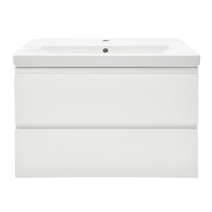 Fürdőszobaszekrény mosdóval Cersanit Dormo 80x62x37,5 cm fehér lesk SIKONCMO002BL