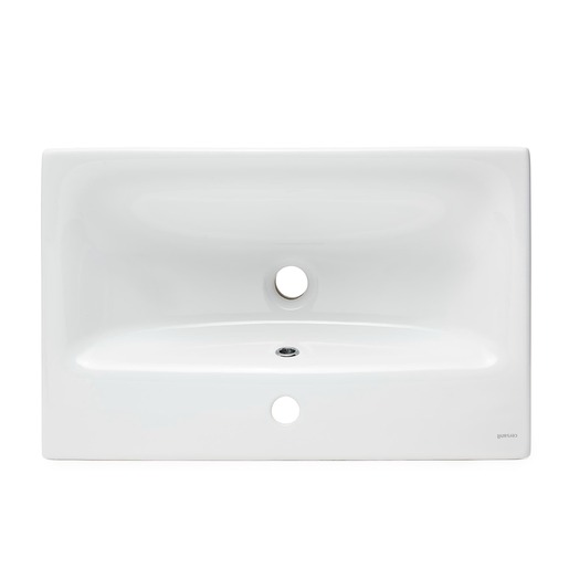 Fürdőszobaszekrény mosdóval Cersanit Dormo 60x62x37,5 cm fehér lesk SIKONCMO004BL