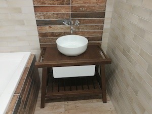 Fürdőszobaszekrény mosdó alá Naturel Solid 92x72x50 cm bükkfa / fehér SIKONSAPM095