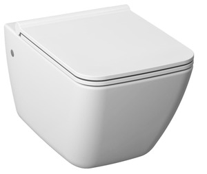 Falra szerelhető WC soft close ülőkével hátsó kifolyással és mélyöblítéssel. Kerámia ülőkével együtt Takarékos 3 / 4,5 literes öblítéssel. Rejtett rögzítés.