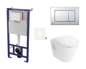 Fali WC szett világos falakhoz / falra szerelhető VitrA Integra SIKOSSINTSC21K