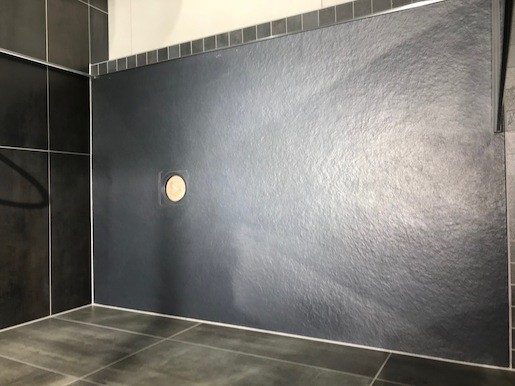 Zuhanytálca négyszögletes SIKO 100x90 cm öntött márvány Grafito SIKOSTONE10090SG