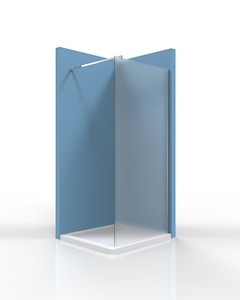 Walk-in zuhanyparaván mérete 200 cm. Összecsukható nyitórendszer. Bal és jobb oldali tájolás is.