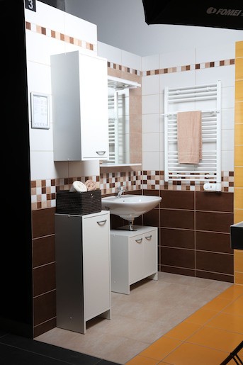 Fürdőszobaszekrény mosdó alá Multi Praxis 55x53x33,5 cm fehér mat SKDEMONT