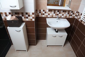 Fürdőszobaszekrény mosdó alá Multi Praxis 55x53x33,5 cm fehér mat SKDEMONT