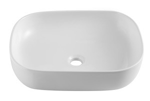 Mosdó lapra Triomini Slim 50x40 cm fehér színben fényes felülettel túlfolyás nélkül SLM5040