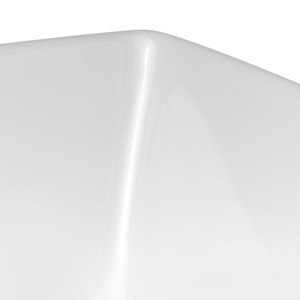 Mosdó lapra Triomini Slim 55x39 cm fehér színben fényes felülettel túlfolyás nélkül SLM5539