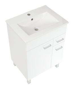 Fürdőszobaszekrény mosdóval Multi 60x85x46 cm fehér mat SPPONZA