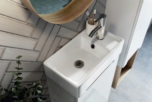 Fürdőszobaszekrény mosdóval Naturel Stilla 39x60x22 cm fehér STILLAD04008U