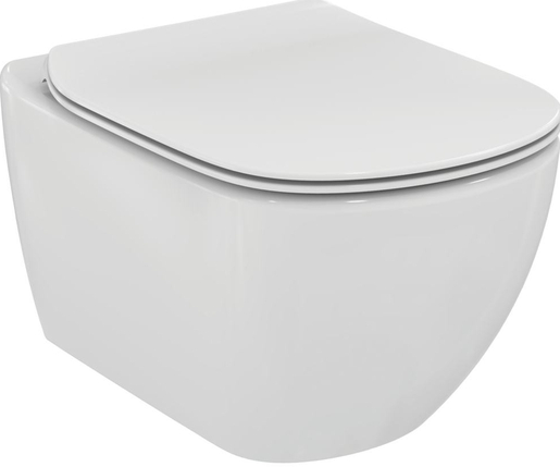 Wc soft close ülőkével Ideal Standard Tesi  fehér színben fényes felülettel  hátsó kifolyással T355101
