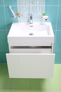 Fürdőszobaszekrény mosdóval Naturel Verona 60x54x48 cm fehér lesk VERONA60WH