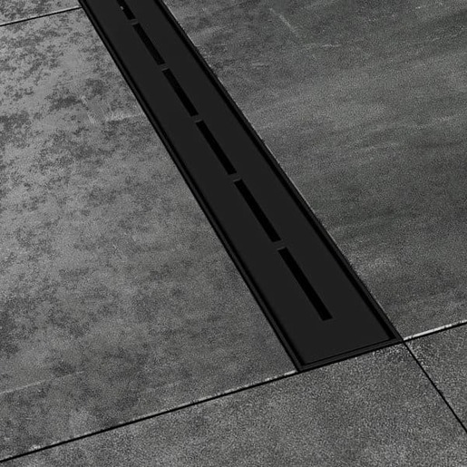 Padlólefolyó Ravak Runway 75 cm fekete rozsdamentes acél X01750