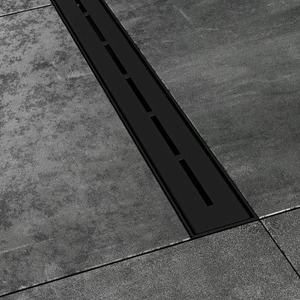 Padlólefolyó Ravak Runway 82 cm fekete rozsdamentes acél X01751