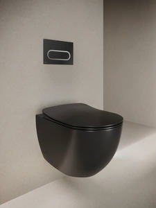 Falra szerelhető WC Ravak Uni Chrome RimOff hátsó hulladék fekete X01794