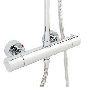 Zuhanyrendszer TRES Base Plus termosztatikus csapteleppel króm 21639301CR