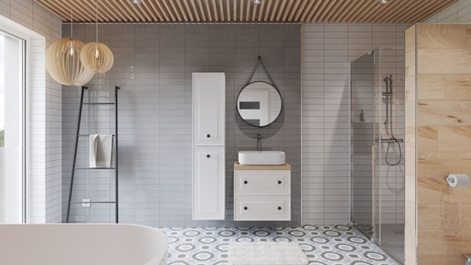 Fürdőszoba szekrény a mosogató alatt Salgar Renoir 80x58x46 cm fehér pamut mat RENOIR80BM